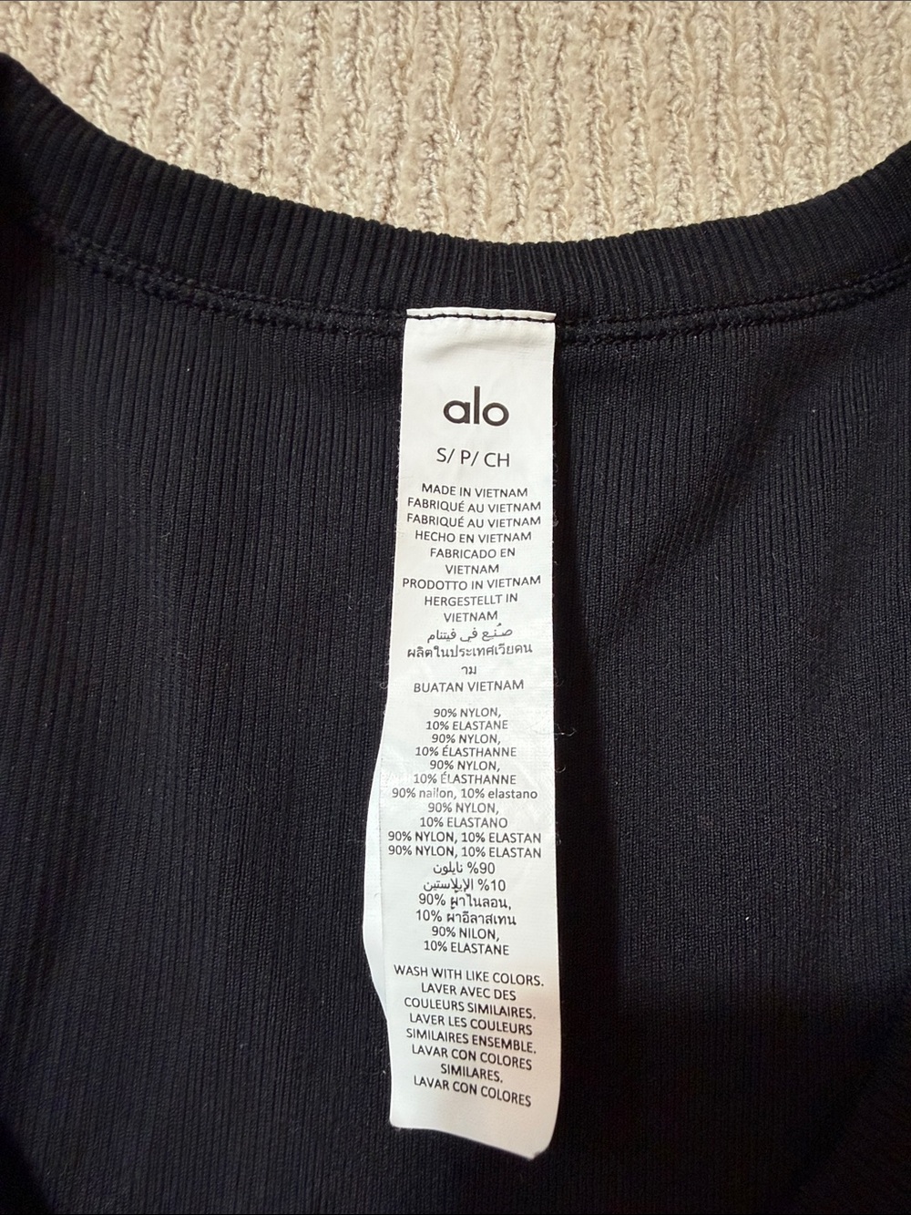 Alo Yoga Goddess Ribbed Go-To Tank Black Size S Crop Top - Picture 6 of 8